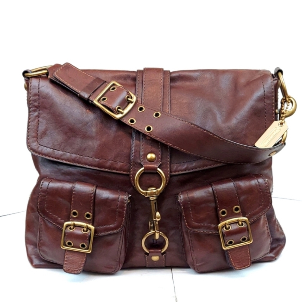 Coach XL Brooklyn Leather Shoulder Bag